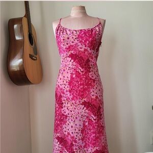 Express Vibrant Pink Floral Dress